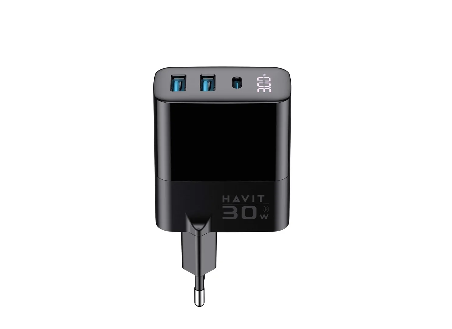 Ładowarka sieciowa Havit UCLE001 2x USB-A USB-C 30W Czarny