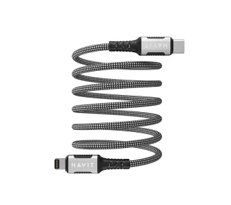 Kabel Havit CB6298 USB-C do Lightning 60W 1m Grafitowy