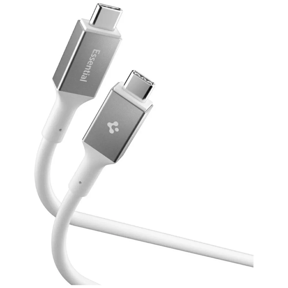 Kabel Spigen EB24012CC Essential USB-C do USB-C 240W 1,2m Biały