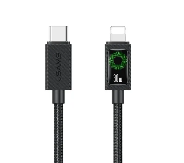 USAMS U92 USB-C do Lightning 30W 1,2m Czarny