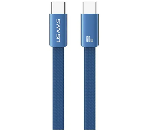 USAMS Kabel 60W USB-C do USB-C 1.2m niebieski