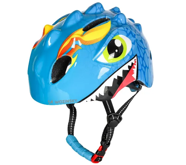 Kask rowerowy WOZINSKY Smok HT-006N Niebieski dla Dzieci (rozmiar S)