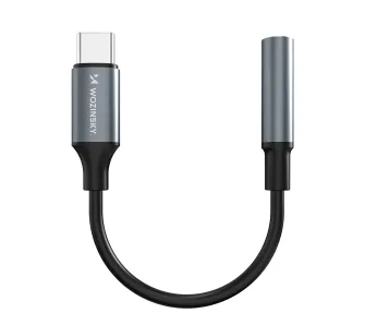 Adapter Wozinsky WACM-01 USB-C do Jack 3,5mm Czarny