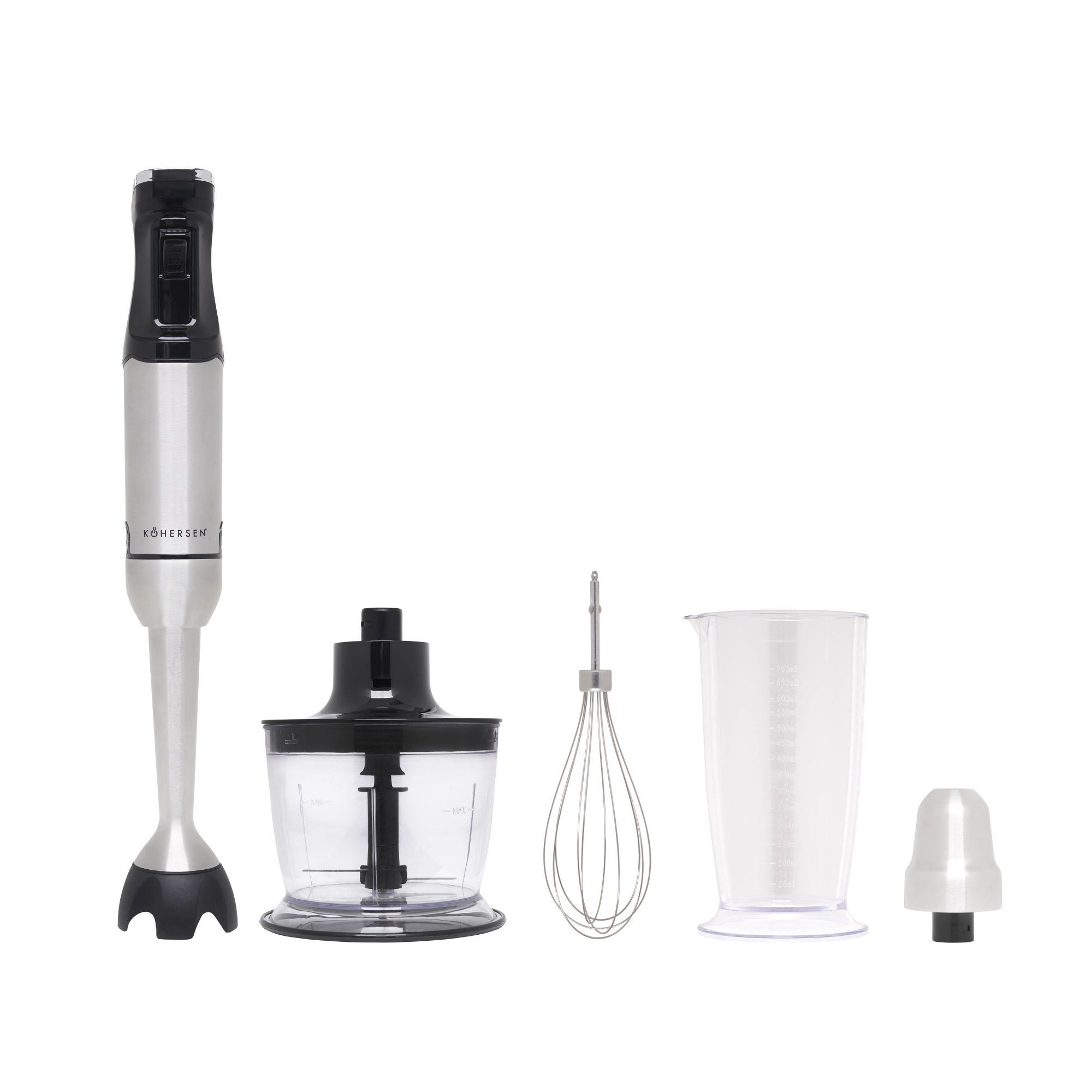 Blender Kohersen Stainless Steel Smart 1200W Rozdrabniacz Końcówka do ubijania