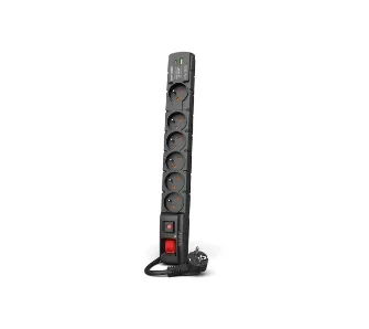 Listwa Acar S6 USB-A USB-C 6 gniazd 3m Czarny