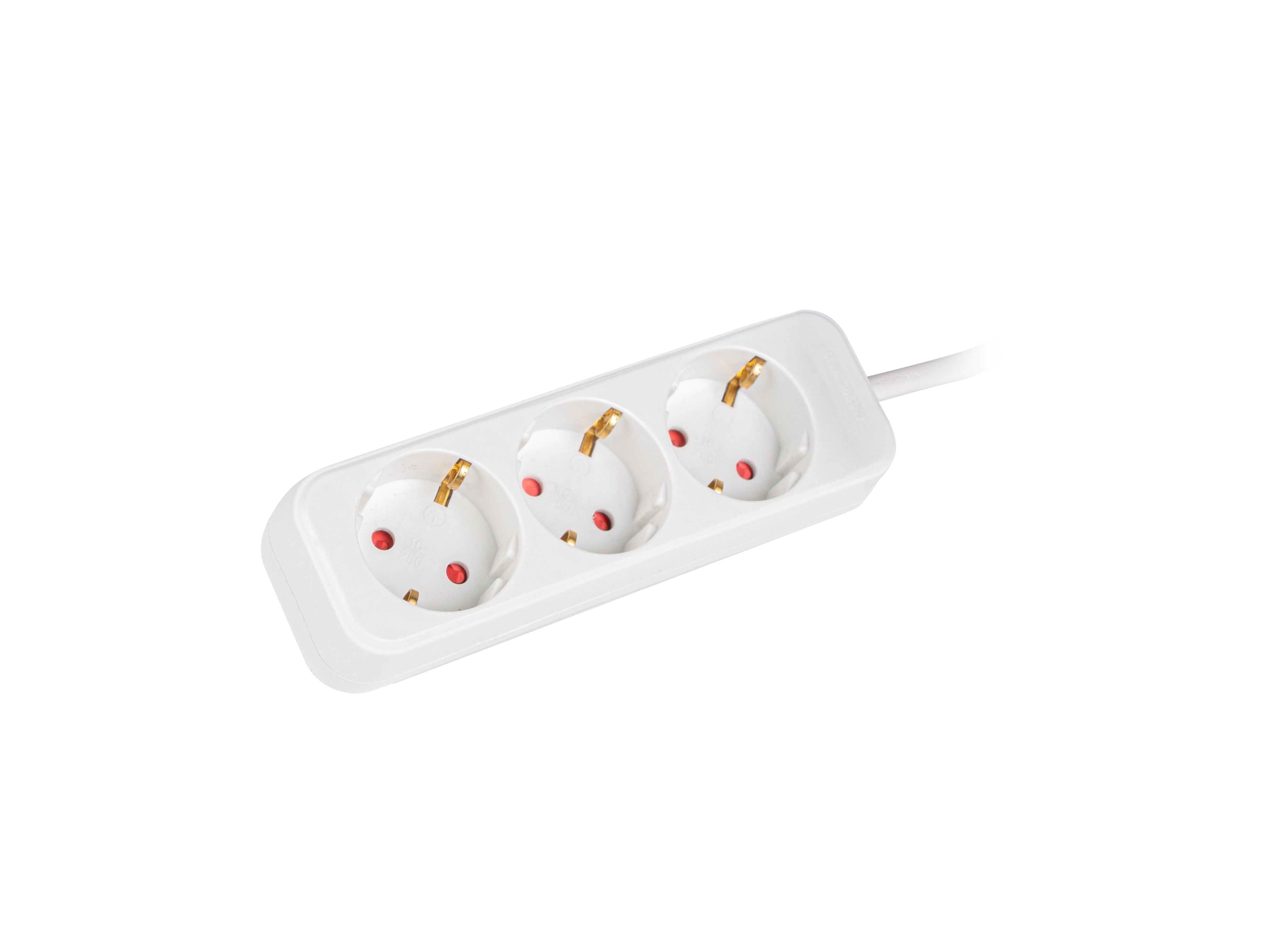 Przedłużacz Lanberg PS0-03F-0150-W 3 gniazda 1,5m Biały