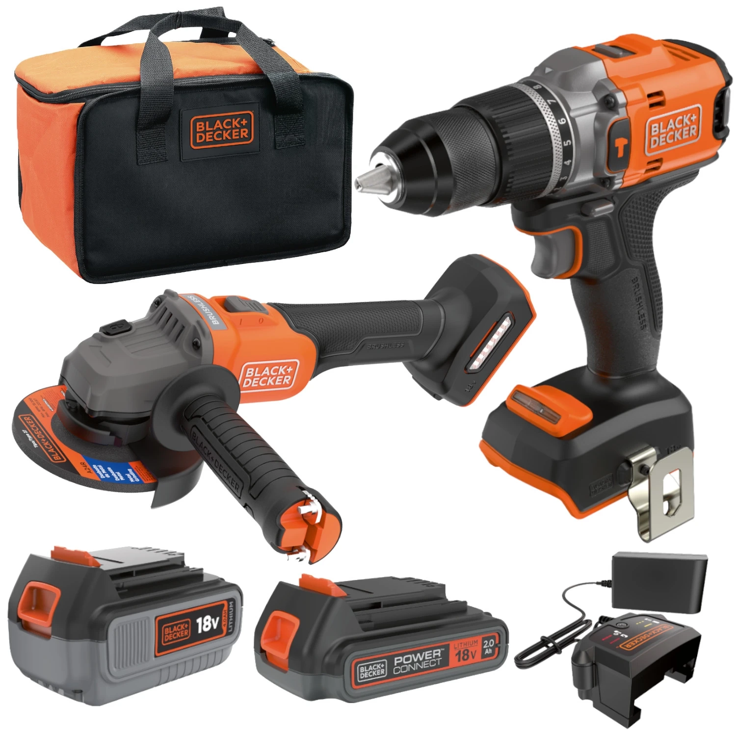 Zestaw elektronarzędzi Black&Decker BCK24D1M1SB-QW