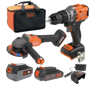 Zestaw elektronarzędzi Black&Decker BCK24D1M1SB-QW