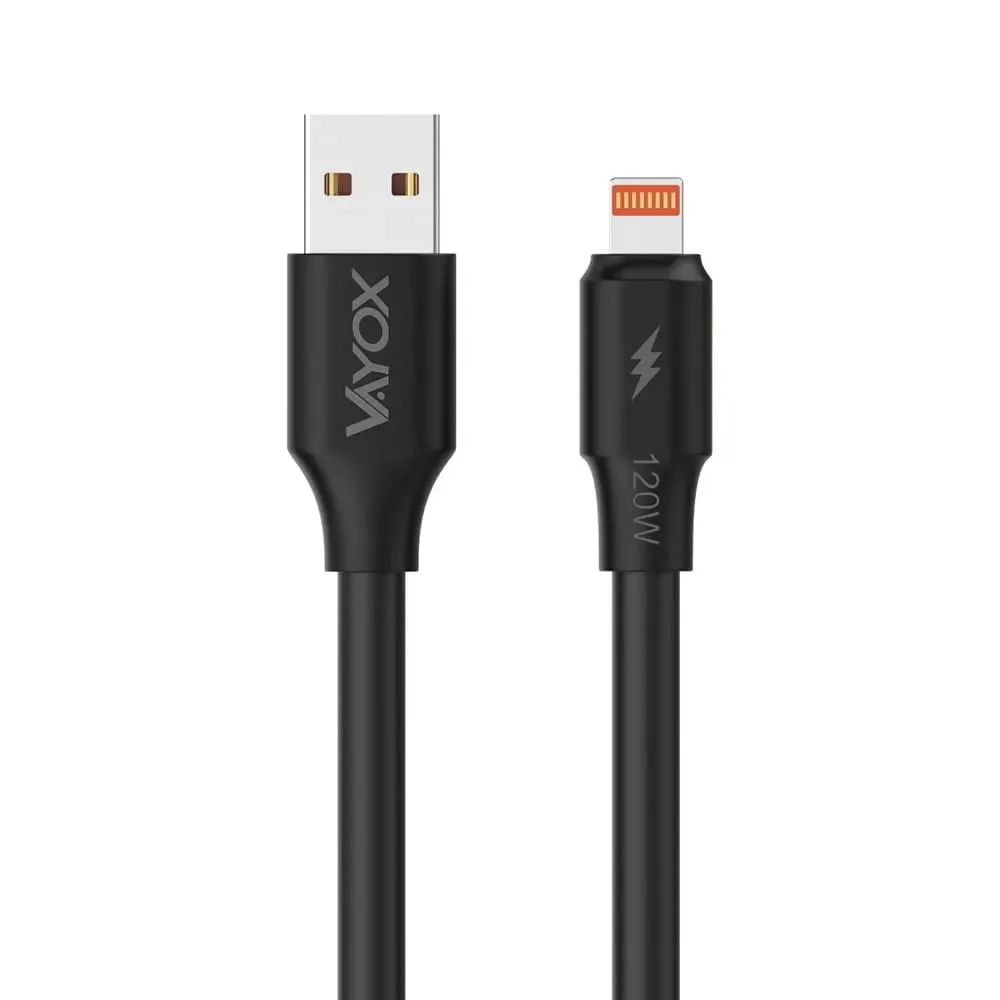 Kabel Vayox VA0120 Fast line USB-A do Lightning 120W 1m Czarny