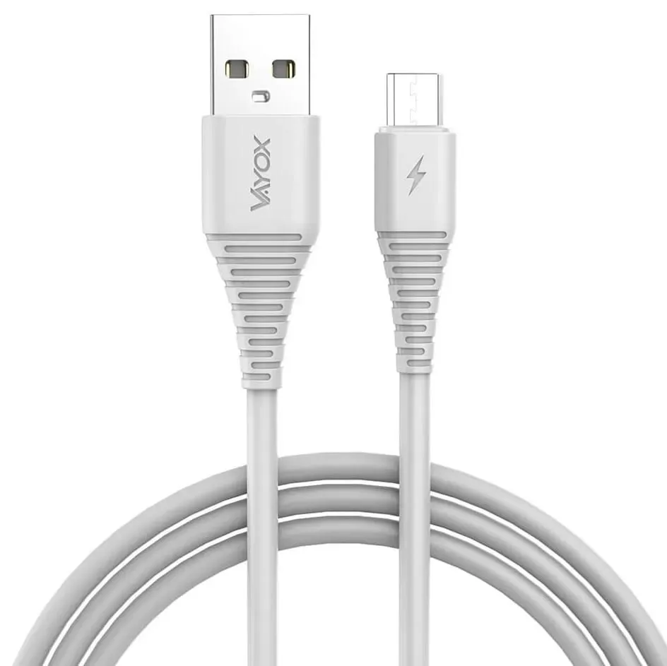 Kabel Vayox VA0055 USB-A do microUSB 1m 3A Biały