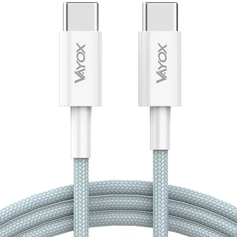 Kabel Vayox VA0105 Premium line USB-C do USB-C 65W 1m Szary