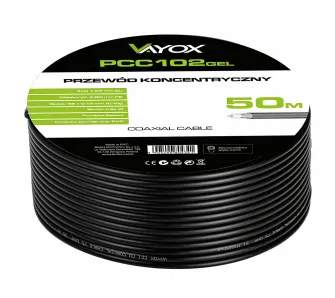 Kabel koncentryczny Vayox PCC102GEL-50 50m Czarny