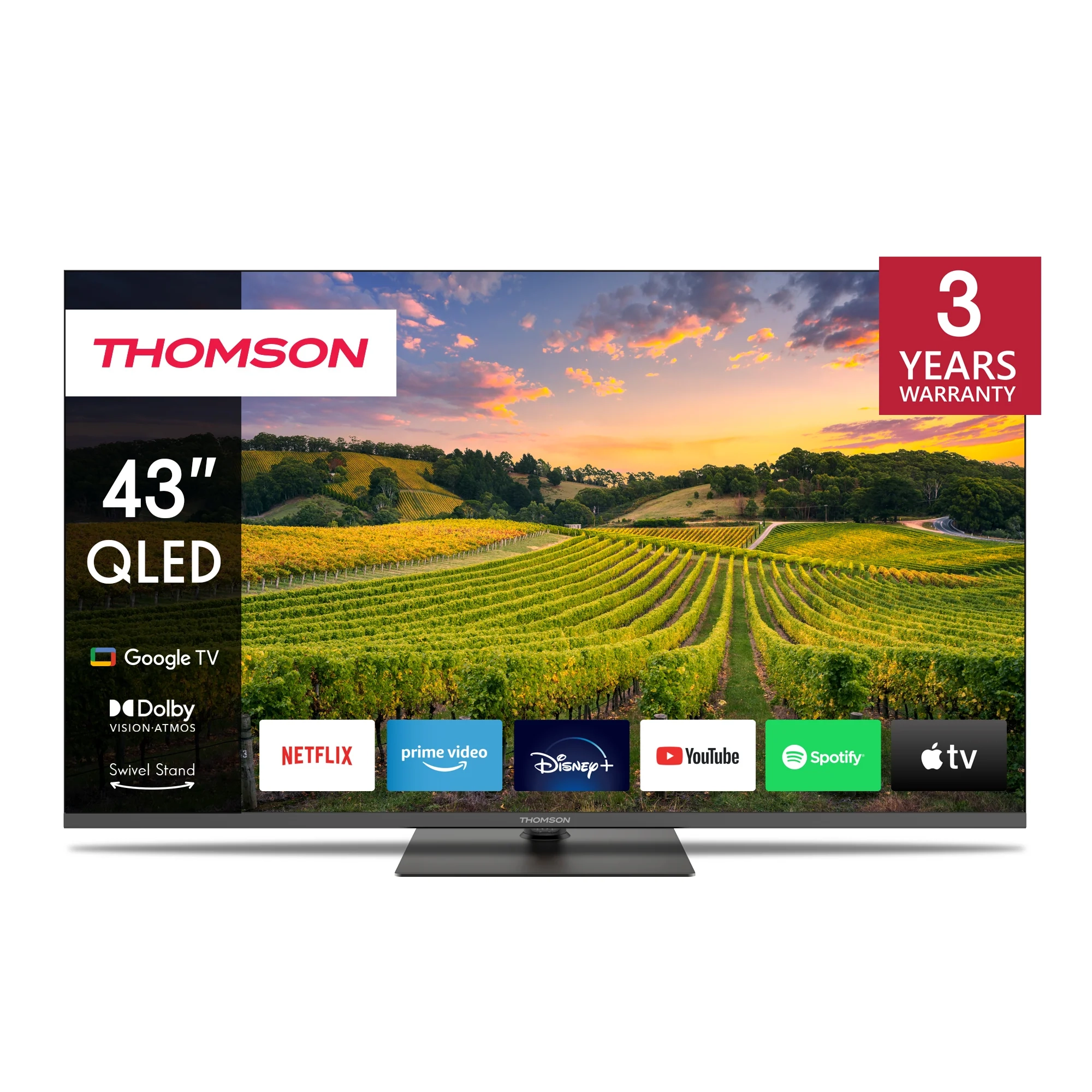 Telewizor Thomson 43QG5C14 43" QLED 4K 60Hz Google TV Dolby Vision Dolby Atmos HDMI 2.1 DVB-T2