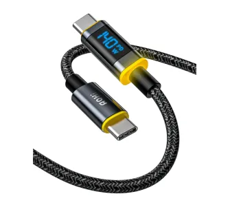 Kabel AOHI MAGLINE+ USB-C do USB-C 140W 1,2m Czarny