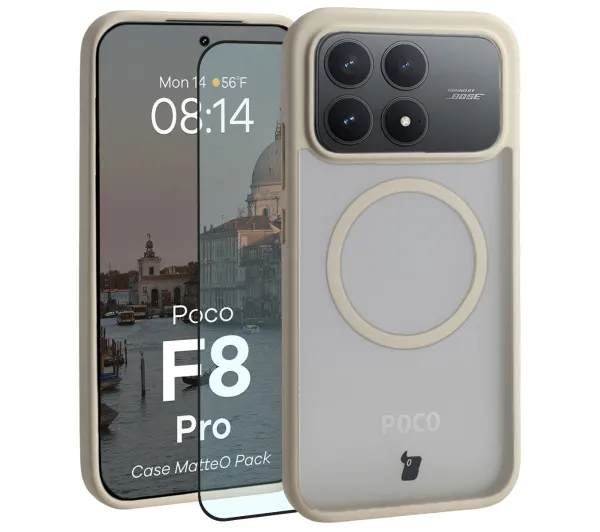 Bizon MatteO Pack do POCO F8 Pro Beżowy