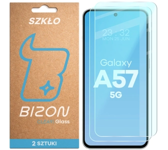 Szkło hartowane Bizon na ekran Glass Clear Duo do Galaxy A57 5G 2 sztuki