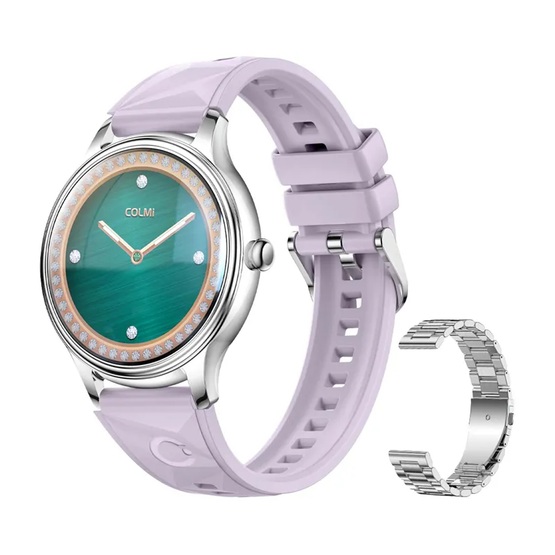 Smartwatch Colmi L28 48mm Srebrno-purpurowy