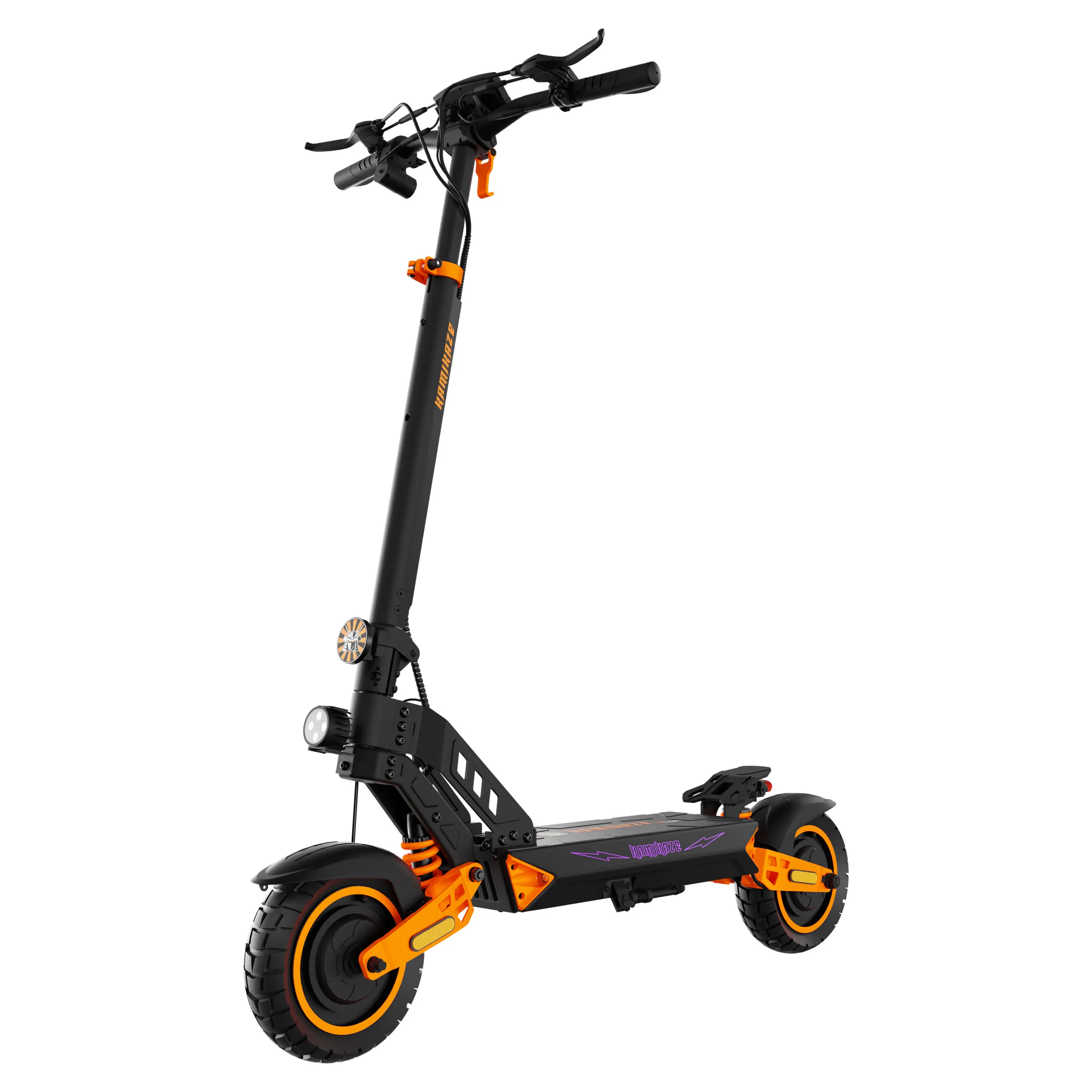 Hulajnoga elektryczna Kamikaze K1 Max + Stacyjka 2x1000W 80km 10" Czarno-pomarańczowy