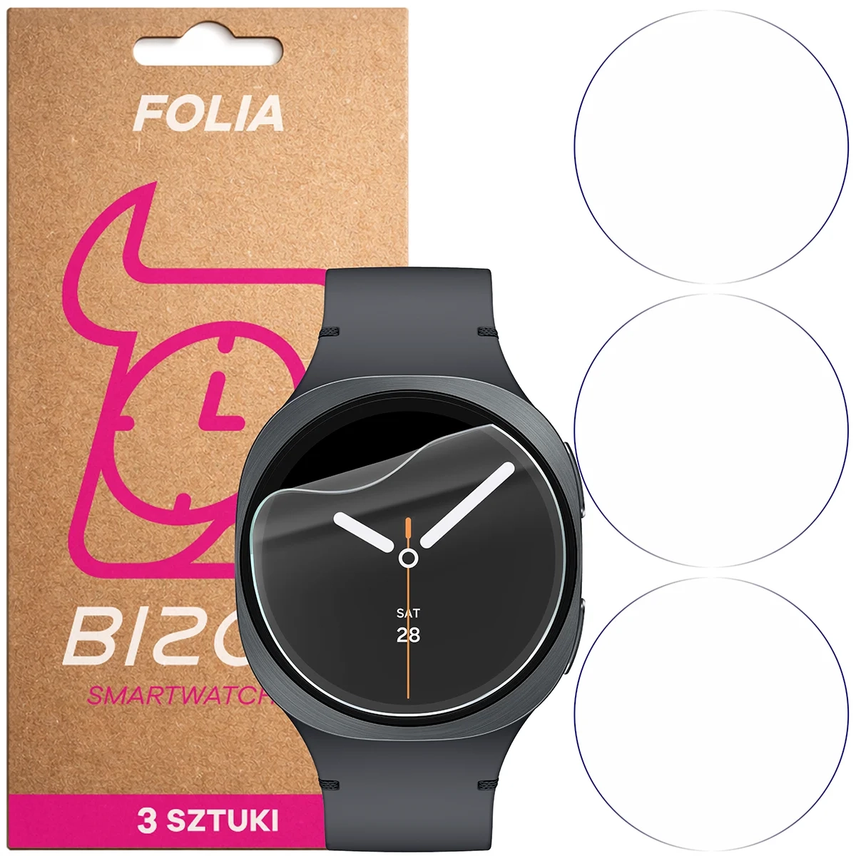Folia hydrożelowa Bizon Watch Film HydroFlex do Samsung Galaxy Watch 8 / 7 / 6 44 mm