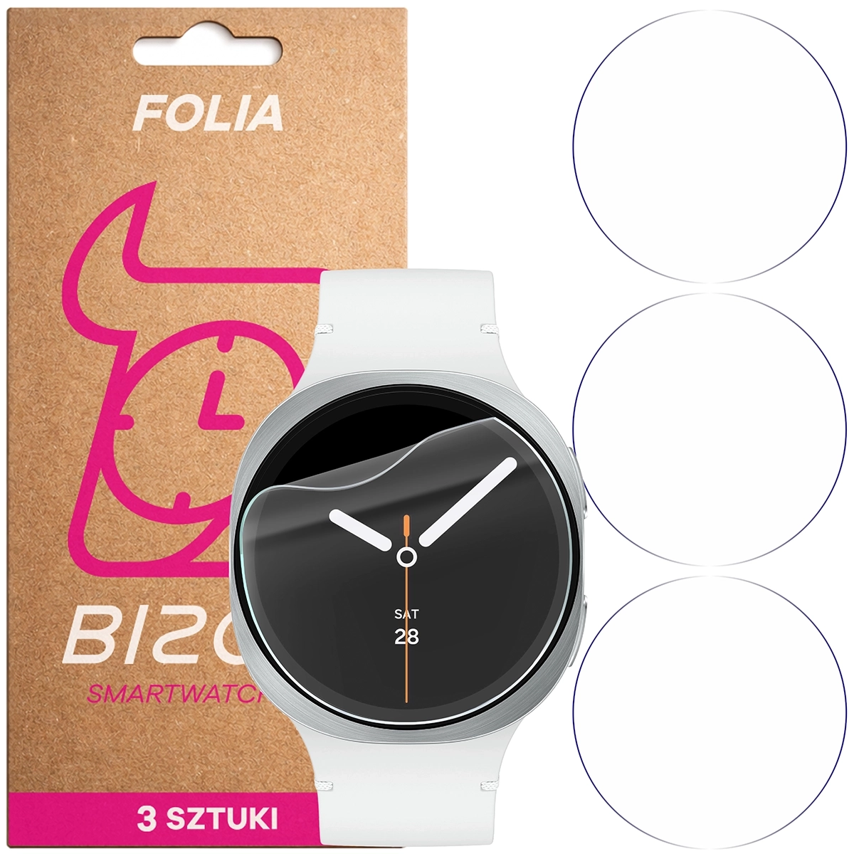 Folia hydrożelowa Bizon Watch Film HydroFlex do Samsung Galaxy Watch 8 / 7 / FE / 6 / 5 / 4 40 mm