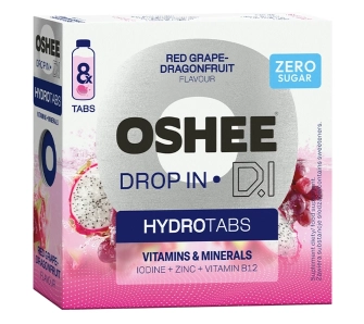 Tabletki OSHEE Drop In Witaminy i Minerały Winogrona Smoczy owoc 8szt.