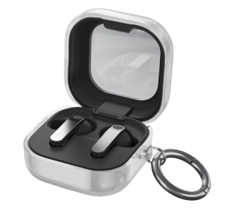 Etui na słuchawki Bizon Case Headphone Clear do Galaxy Buds 4/4 Pro Przeźroczysto-brokatowy