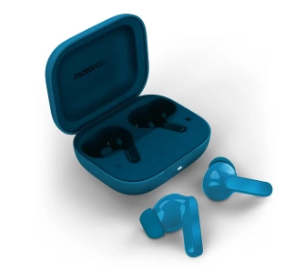 Słuchawki bezprzewodowe Motorola Moto Buds Bass Blue Jewel Dokanałowe Bluetooth 5.3 Niebieski