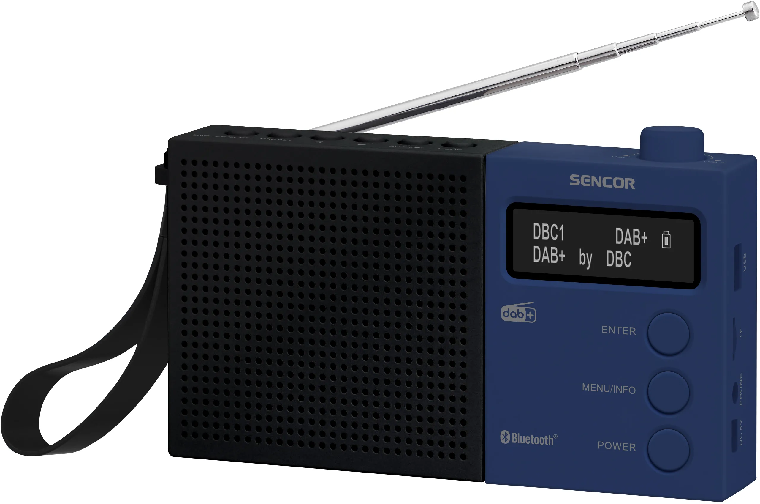 Radioodbiornik Sencor SRD 7760BB Radio FM DAB+ Bluetooth Czarno-niebieski