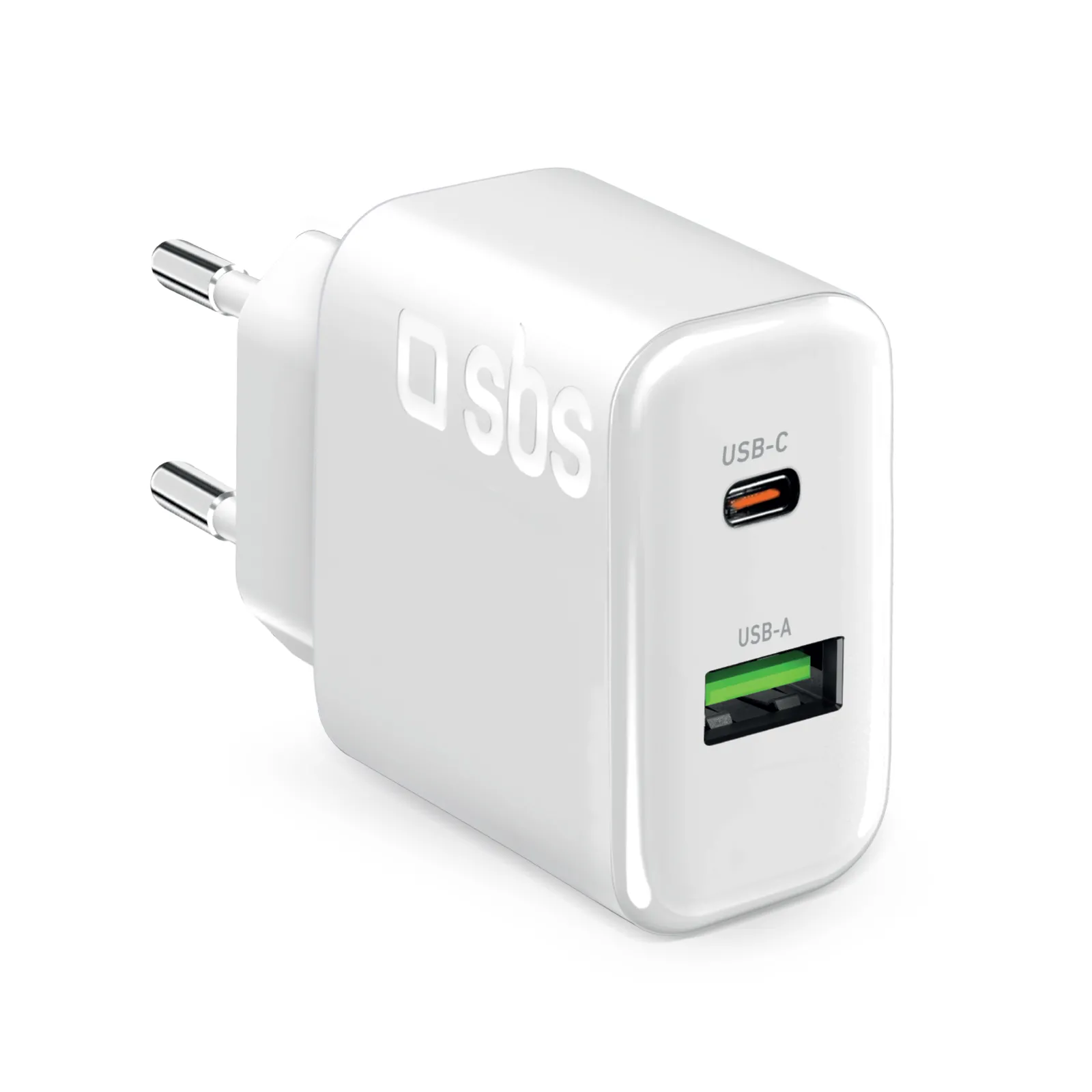 Ładowarka sieciowa SBS 41292 PD USB-C USB-A 70W Biały