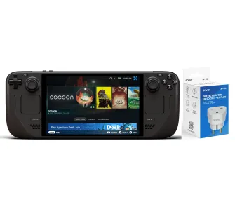 Konsola Valve Steam Deck OLED 512GB 7,4" WXGA 16GB RAM, 512GB SSD Dysk Steam OS + Adapter Podróżny Savio AP-02