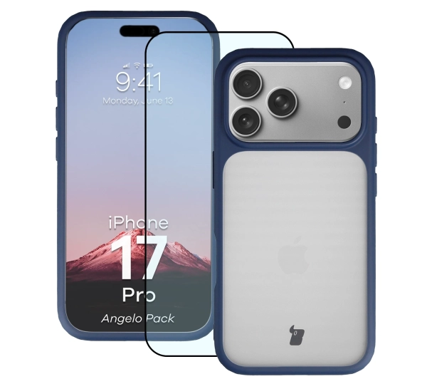 Bizon Angelo Pack do iPhone 17 Pro Granatowy