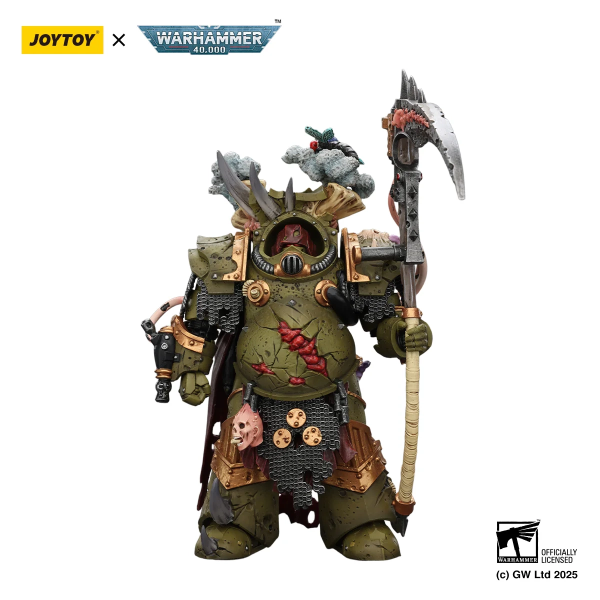 Figurka Joy Toy Warhammer 40k Death Guard Deathshroud Terminator 1 with Manreaper and Plaguespurter Gauntlet