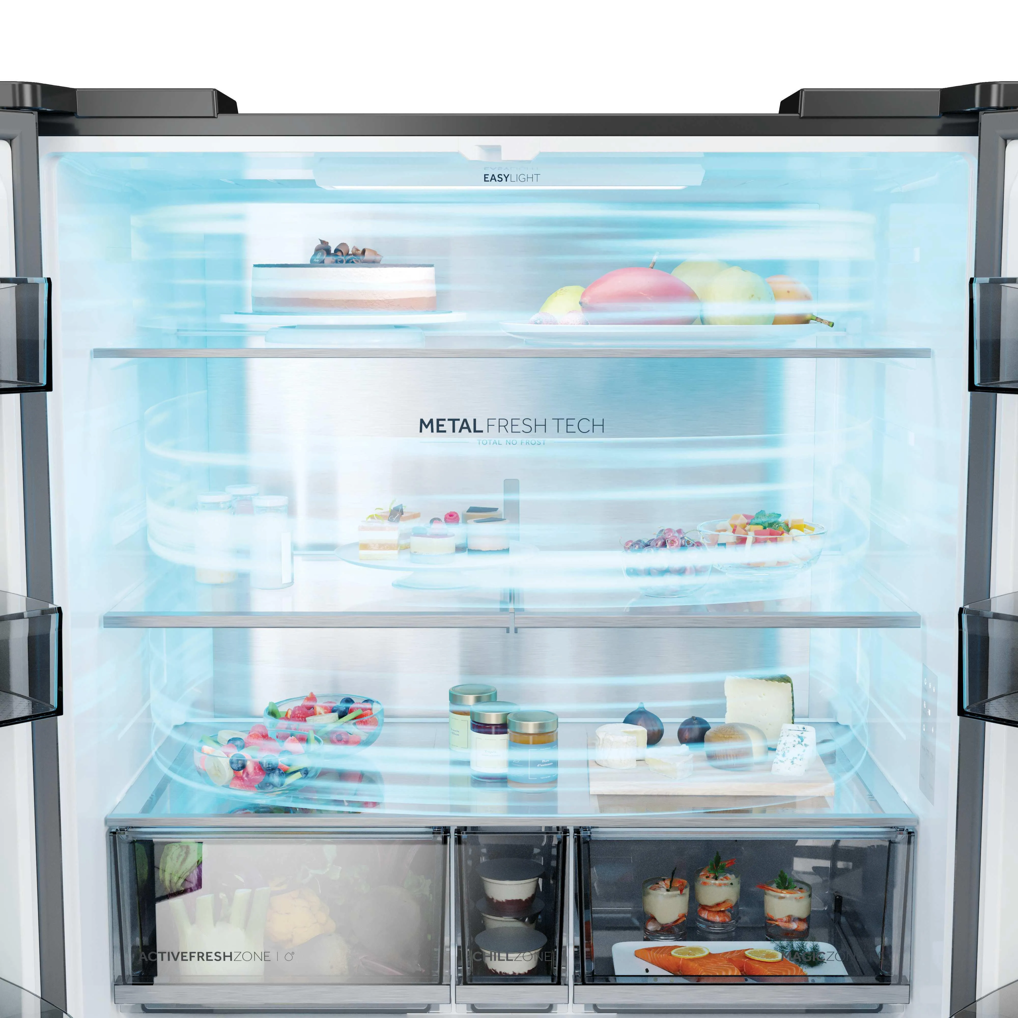 Otwarta lodówka Haier Horizon Cube Multidoor