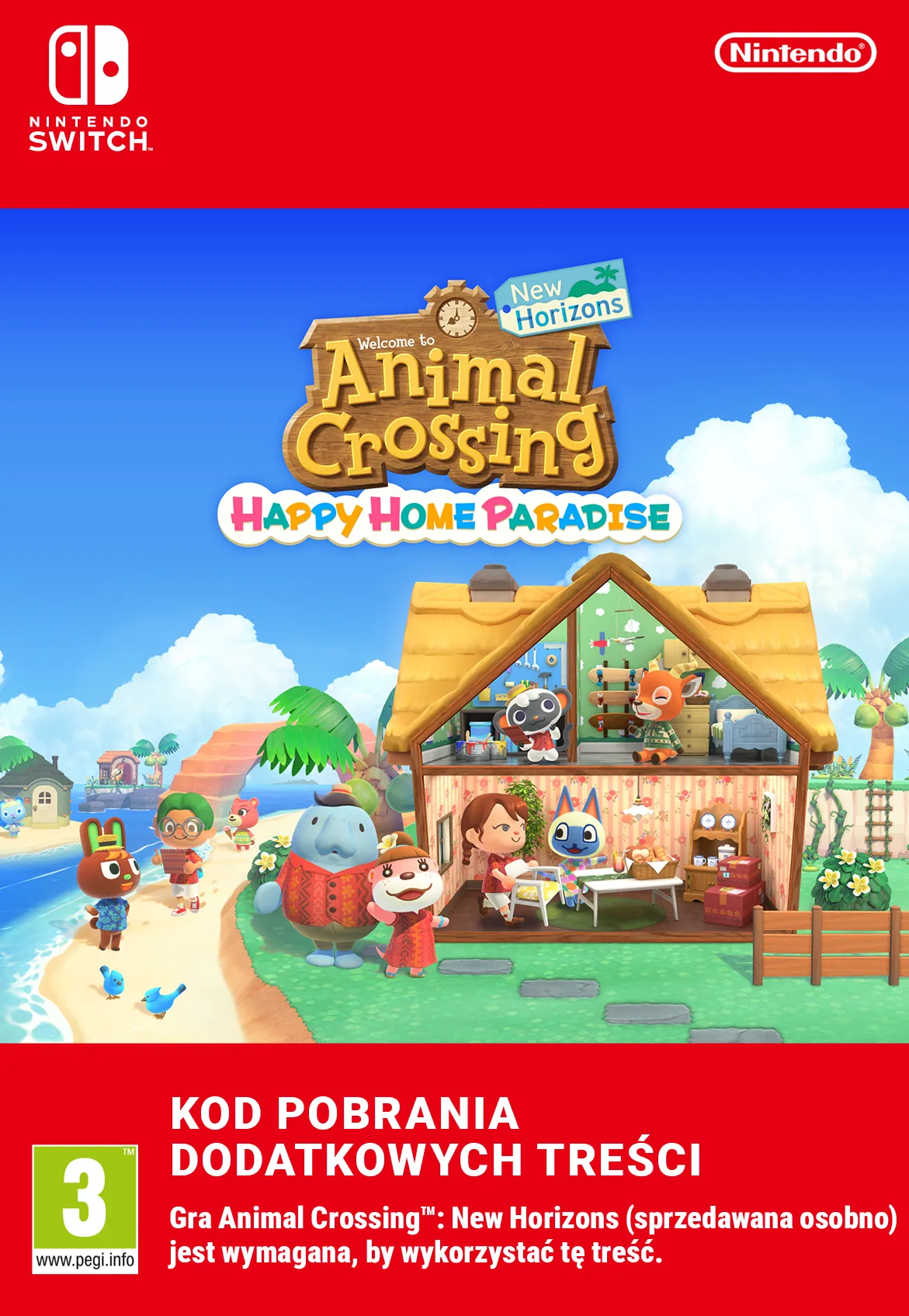 Animal Crossing New Horizons Happy Home Paradise DLC Nintendo Switch [Bon Aktywacyjny]