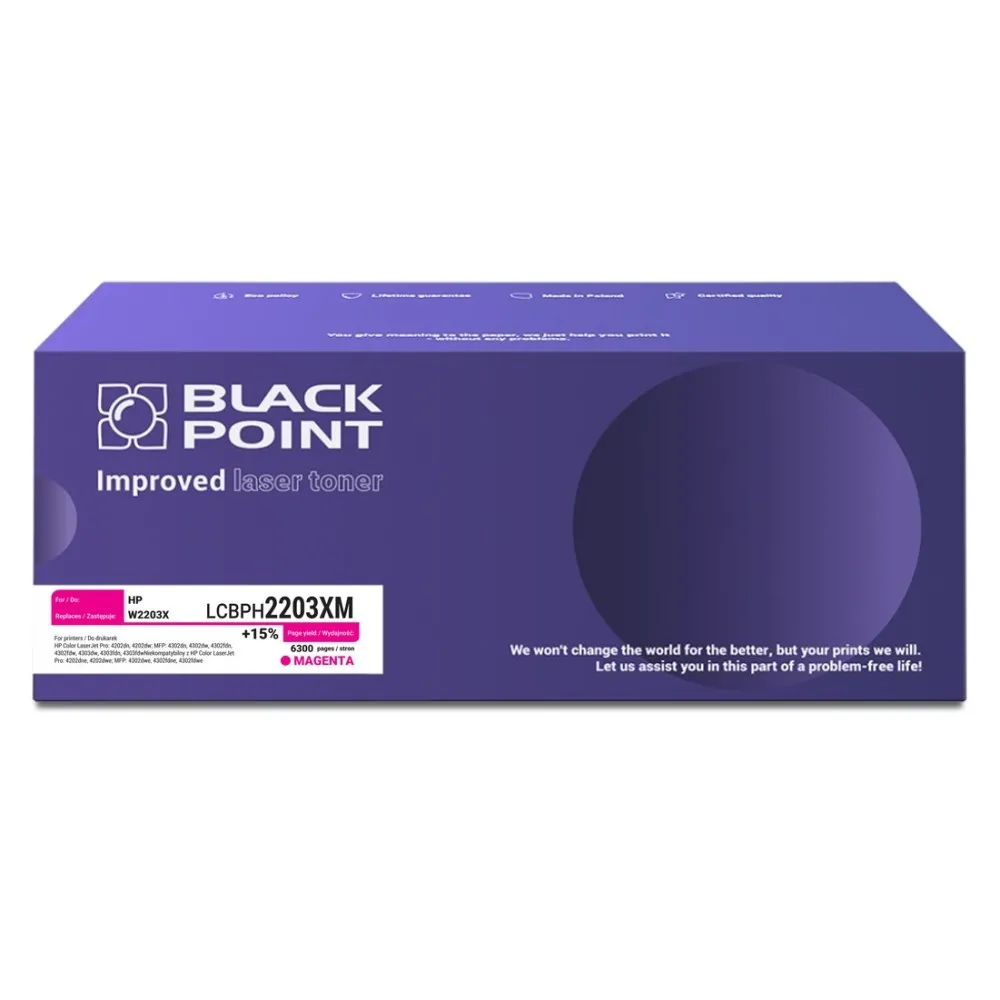 Toner Black Point LCBPH2203XM (zamiennik W2203X) Purpurowy