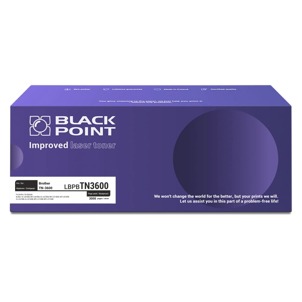 Toner Black Point LBPBTN3600 (zamiennik TN-3600) Czarny