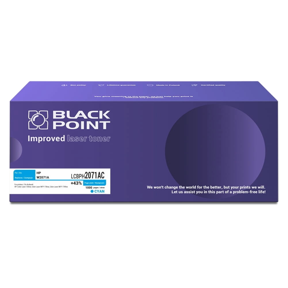 Toner Black Point LCBPH2071AC (zamiennik W2071A) Błękitny