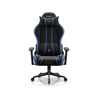 Fotel Diablo Chairs X-One 2.0 Small Night Blue Gamingowy do 90kg Tkanina Czarno-Niebieski