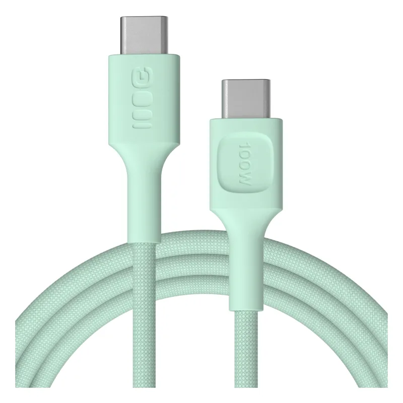 Kabel Green Cell PowerStream PD USB-C do USB-C 100W 2m Miętowy