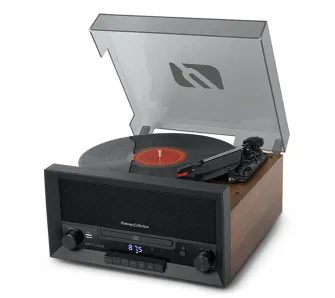 Gramofon Muse MT-112 MB Półautomatyczny Bluetooth Odtwarzacz CD Brązowy