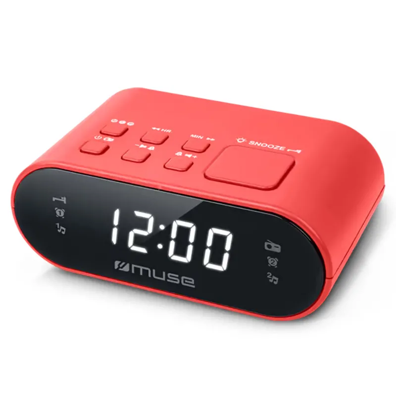 Radiobudzik Muse M-10 RED Czerwony