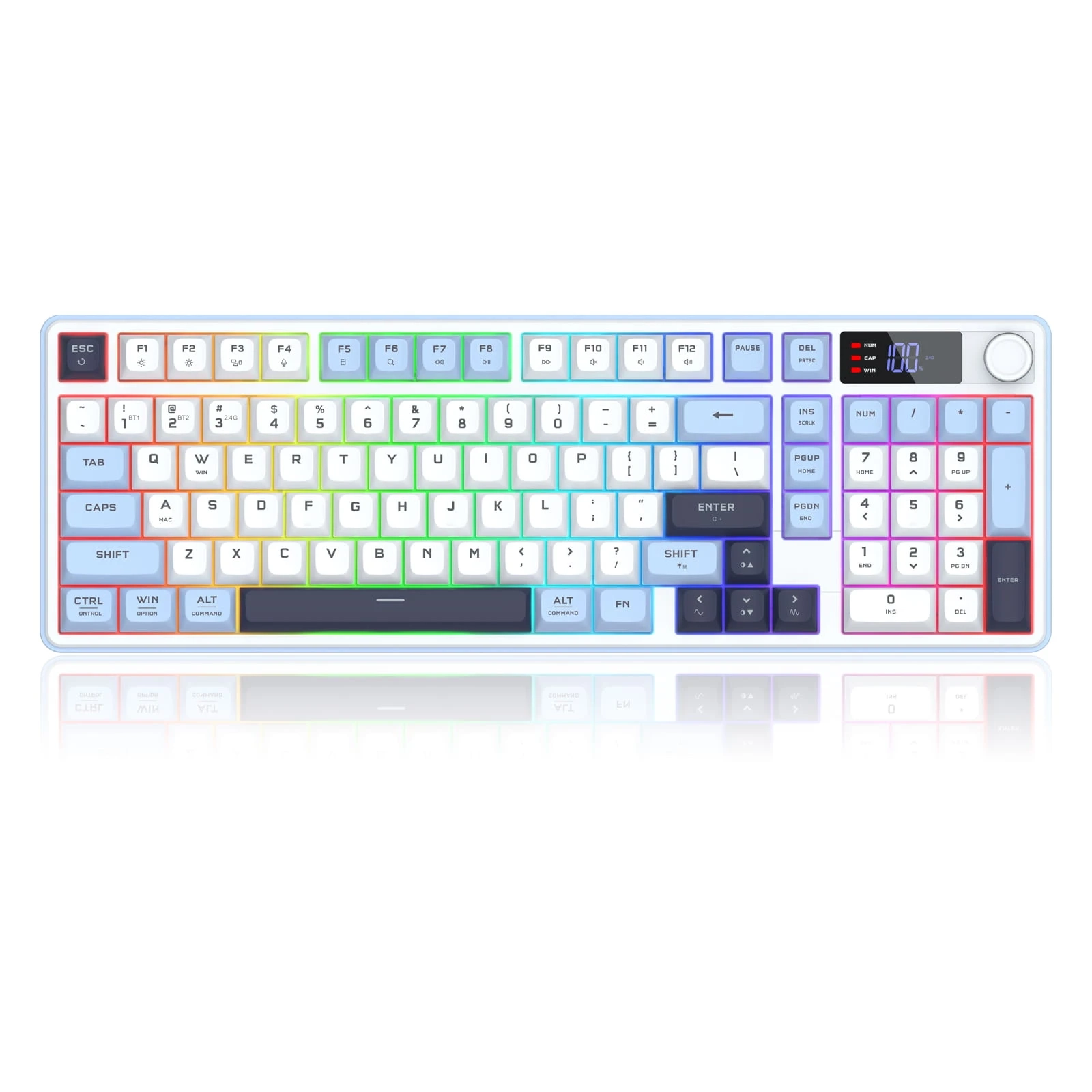 Klawiatura membranowa Redragon Aria K527WBL-PRO Biało-Niebieski