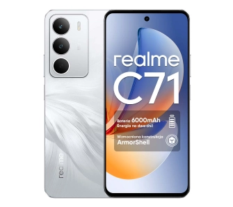 Smartfon realme C71 4/256GB Funkcje AI 6,67" 120Hz 50Mpix Biały
