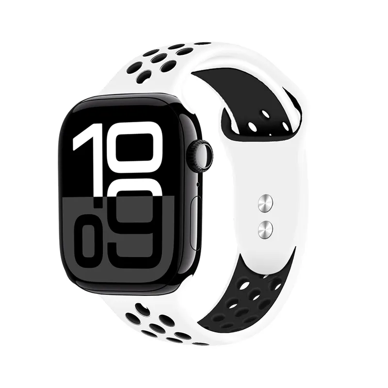 Pasek Crong Duo Sport do Apple Watch 38/40/41/42mm Biało-Czarny