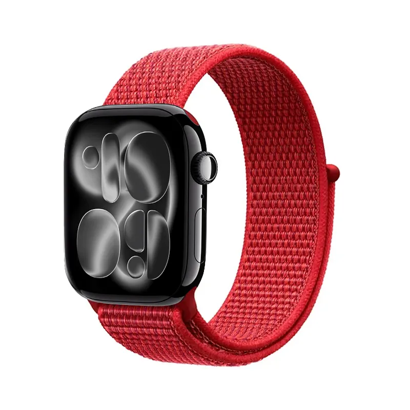 Pasek Crong Nylon do Apple Watch 38/40/41/42mm Red Fusion