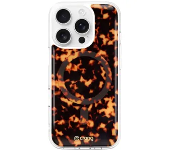 Etui Crong Deluxe MAG Cover MagSafe do iPhone 16 Pro Brązowy