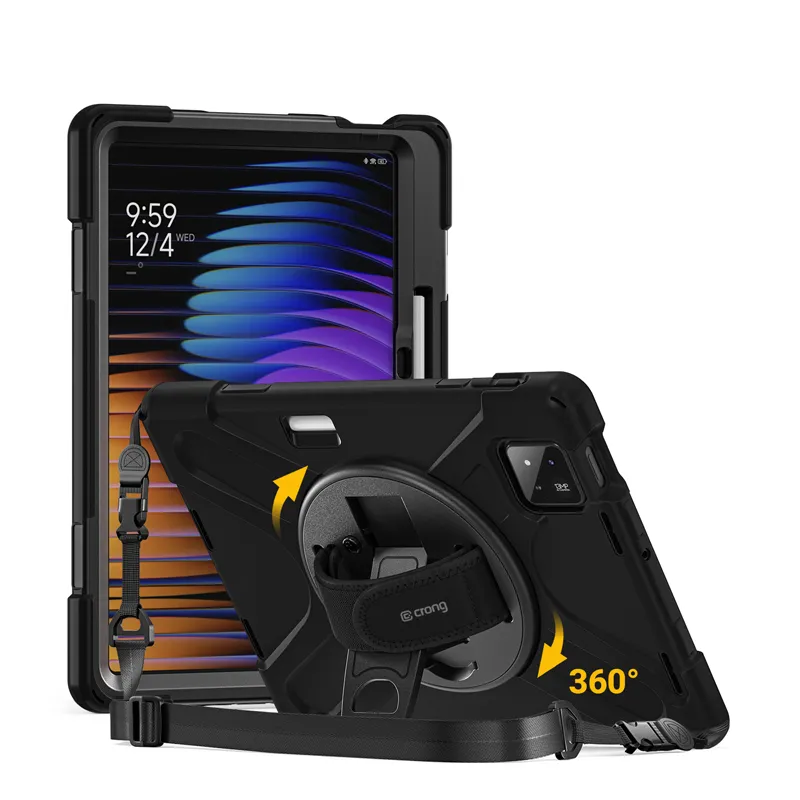 Etui na tablet Crong Defender Plus do Xiaomi Pad 8 / 8 Pro / 7 / 7 Pro Czarny