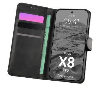 Etui Bizon Case Pocket do Xiaomi POCO X8 Pro Czarny