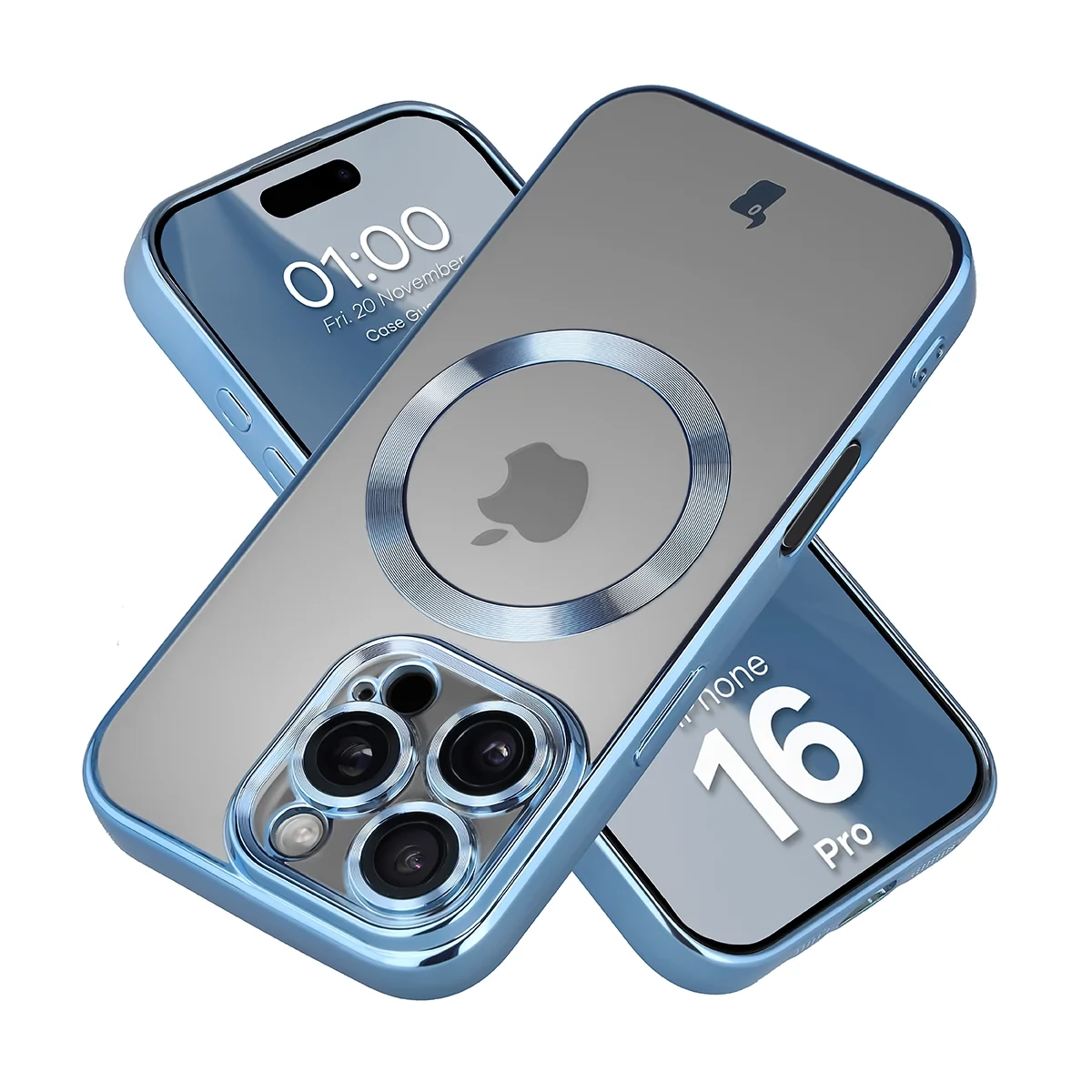 Etui Bizon Case GuardO do iPhone 16 Pro Jasnoniebieski