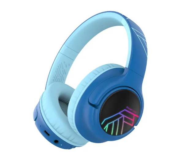PowerLocus Bobo  Nauszne Dla Dzieci Bluetooth 5.3 Czarno-niebieski